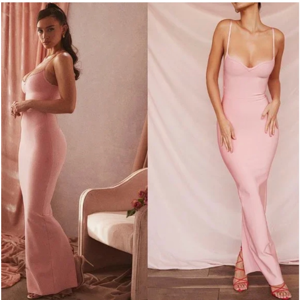 RARE House of CB ‘Fifi’ Fairy Pink Bandage Maxi Dress NWT